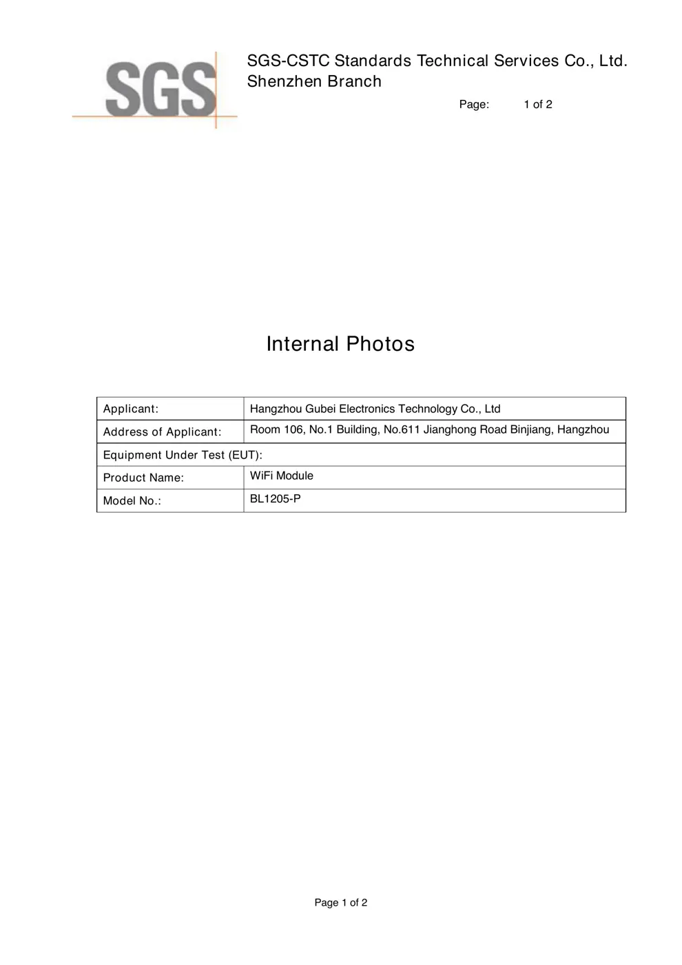 P Reset & Teardown (FCC ID 2ACDZ-BL1205-P)