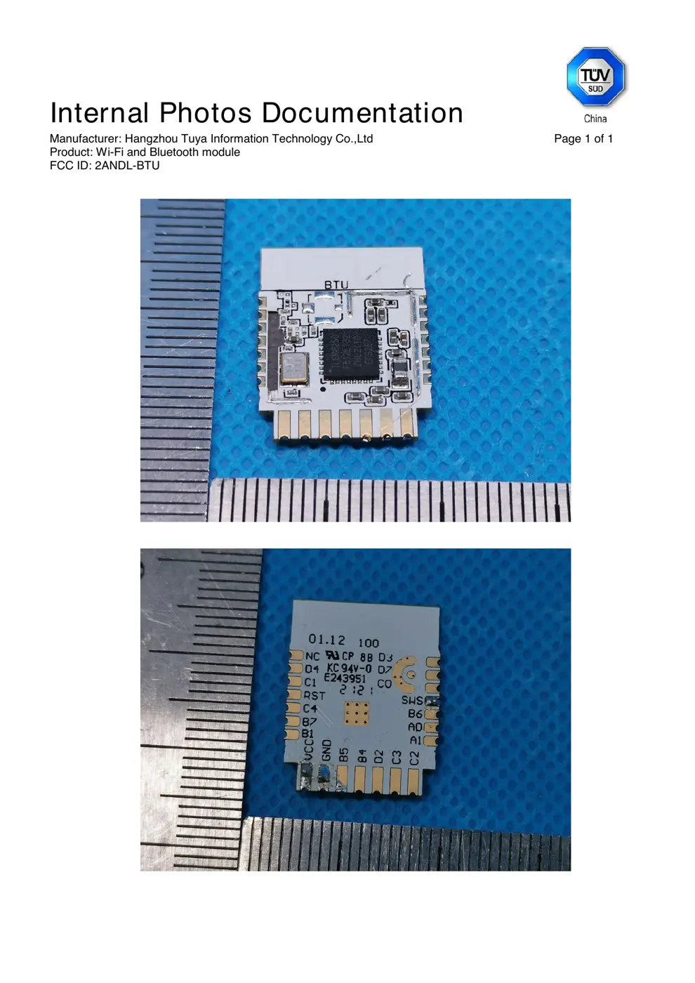 BTU Reset & Teardown (FCC ID 2ANDL-BTU)