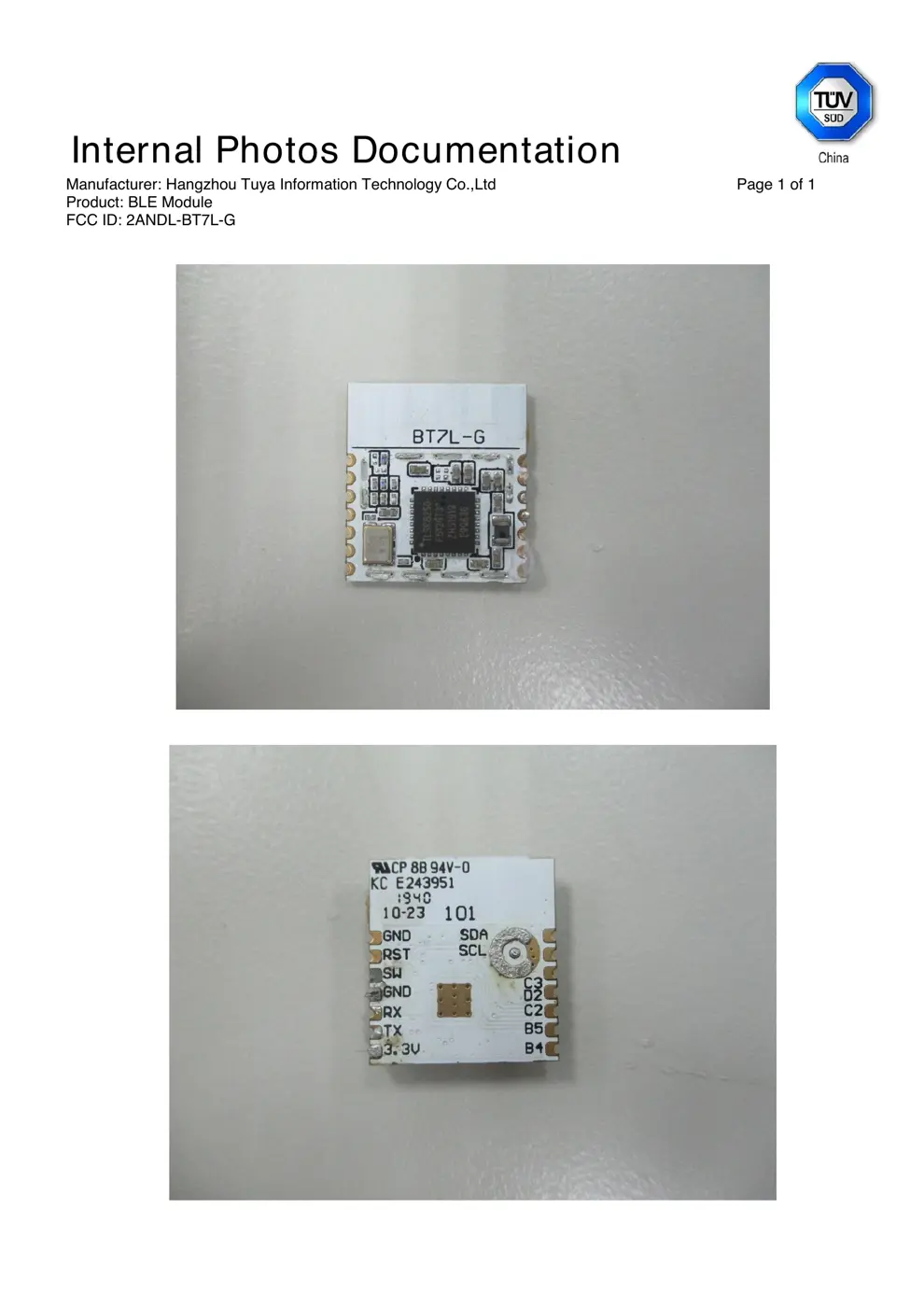 G Reset & Teardown (FCC ID 2ANDL-BT7L-G)
