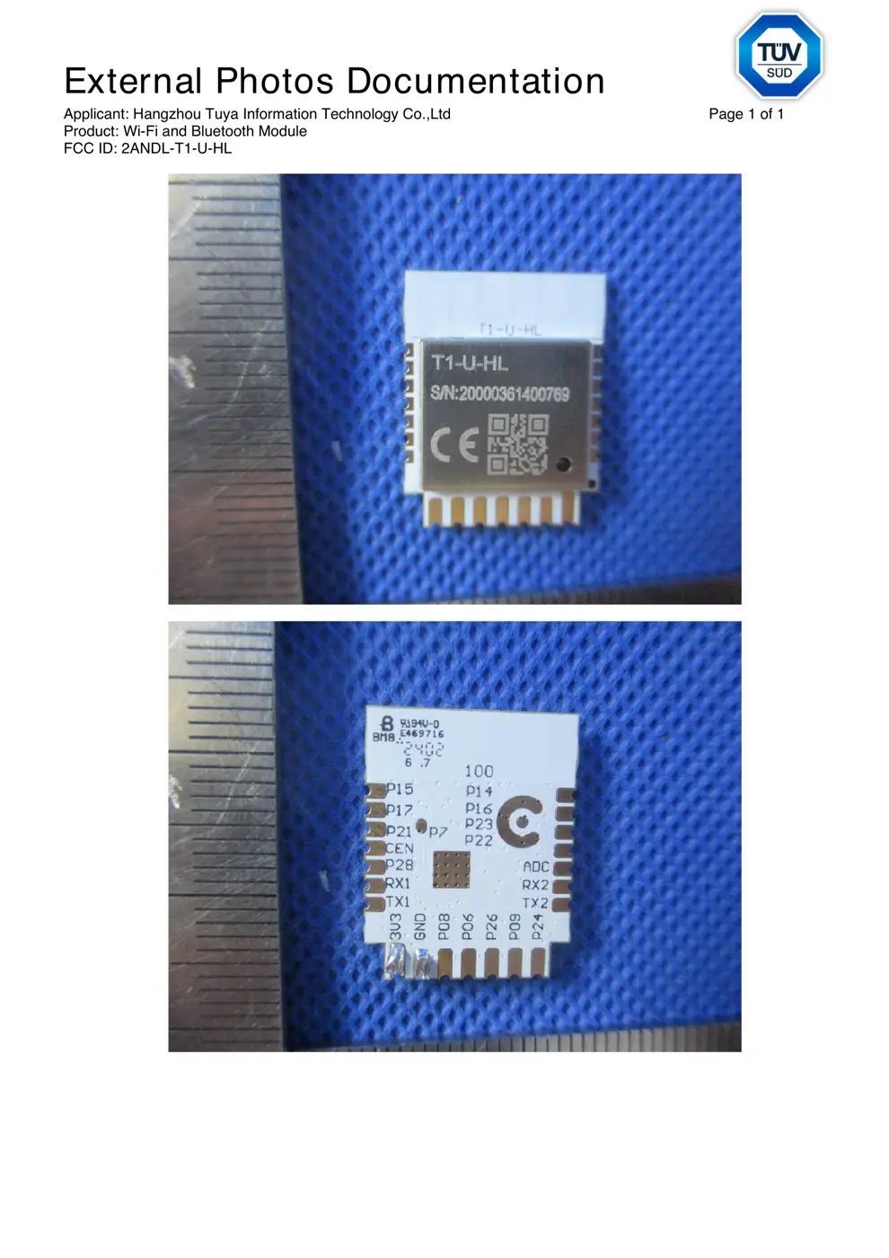 HL Reset & Teardown (FCC ID 2ANDL-T1-U-HL)