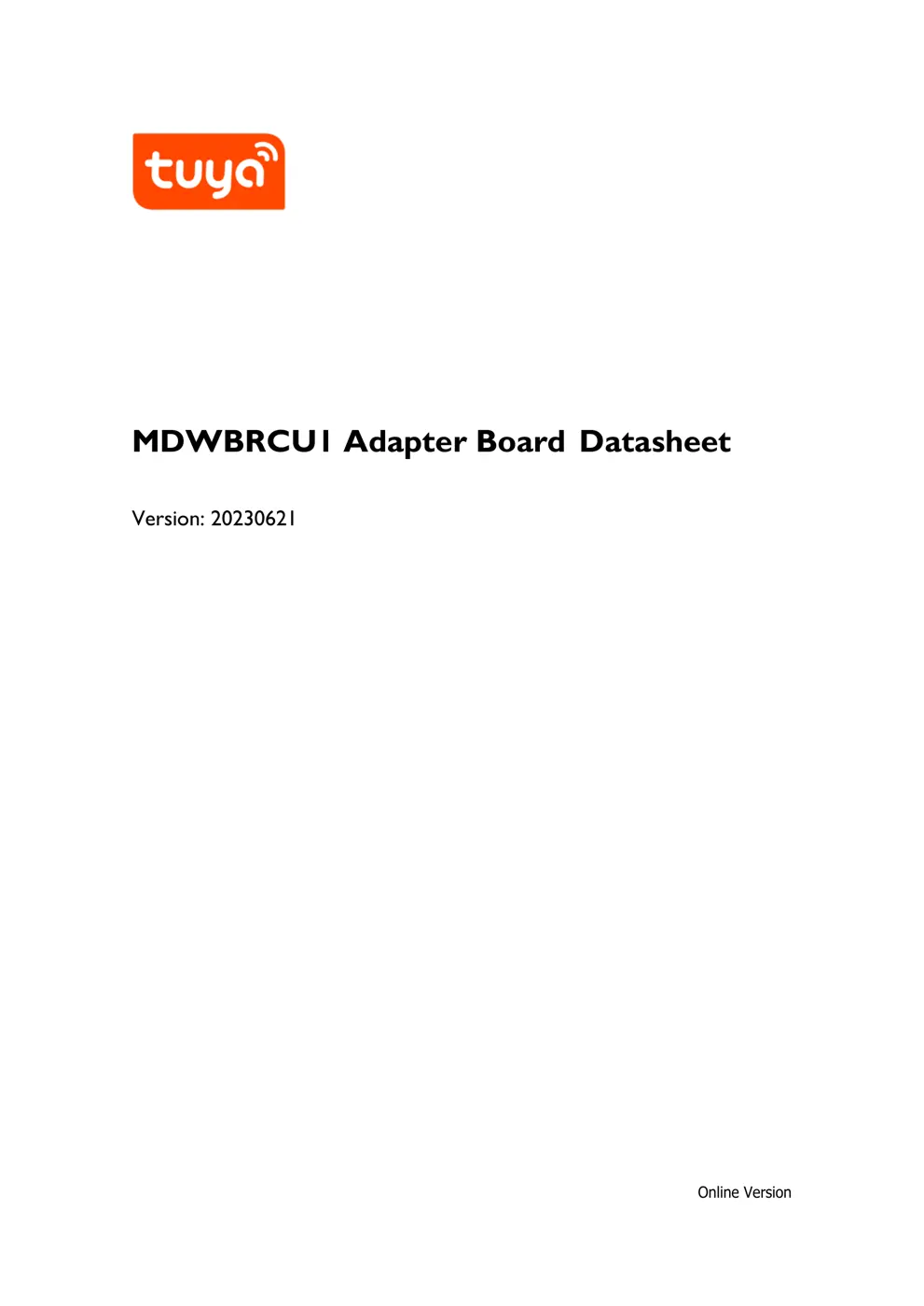MDWBRCU1 Manual