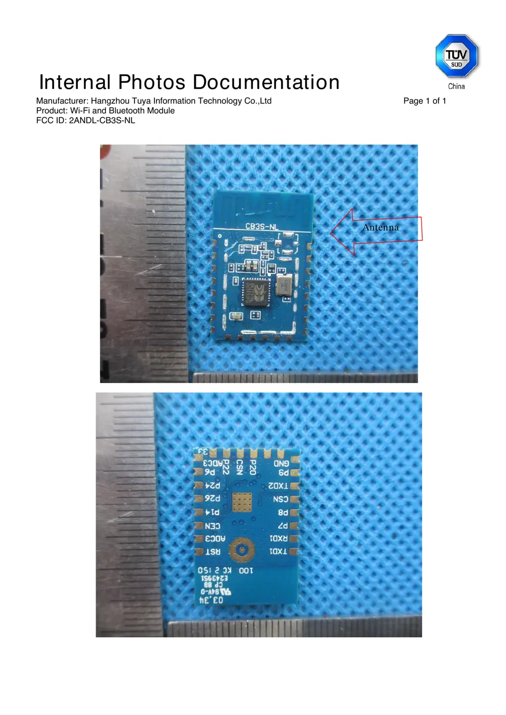 NL Reset & Teardown (FCC ID 2ANDL-CB3S-NL)