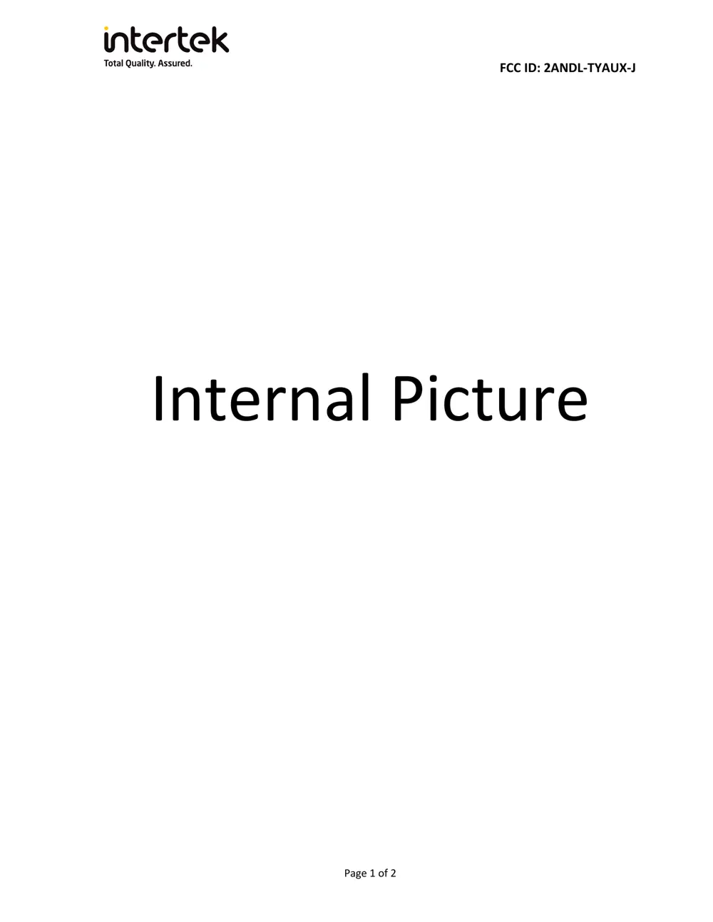 TYAUXJ Reset & Teardown (FCC ID 2ANDL-TYAUXJ)