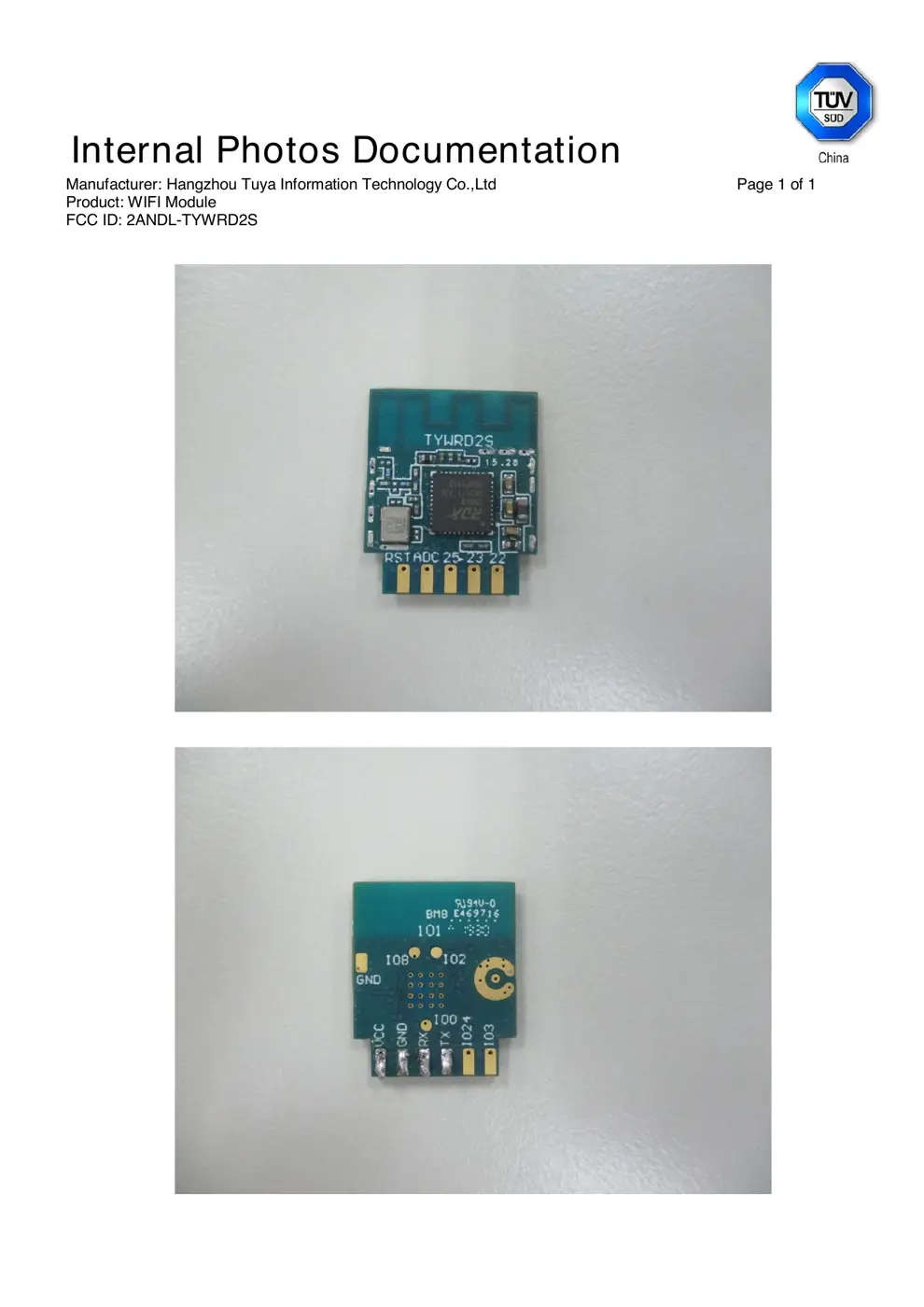 TYWRD2S Reset & Teardown (FCC ID 2ANDL-TYWRD2S)