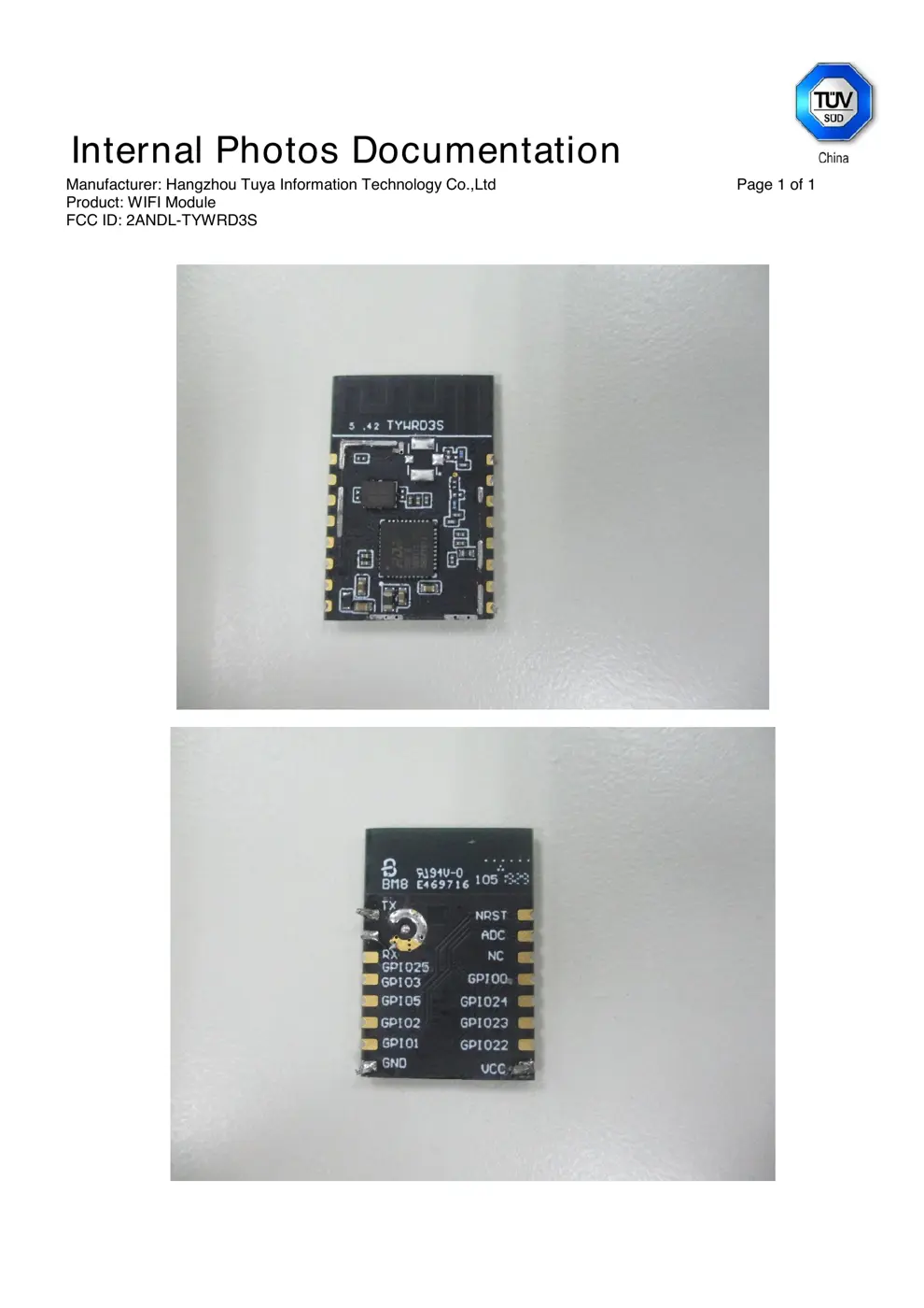 TYWRD3S Reset & Teardown (FCC ID 2ANDL-TYWRD3S)