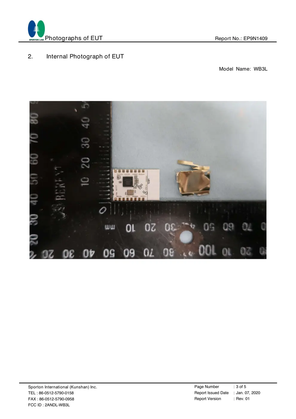 WB3L Reset & Teardown (FCC ID 2ANDL-WB3L)