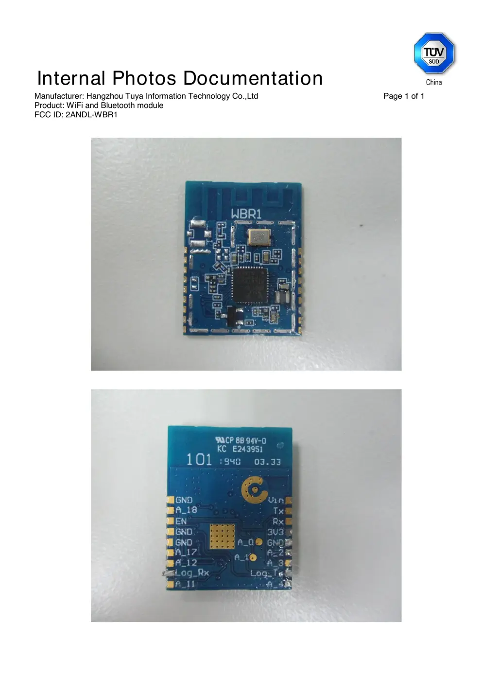 WBR1 Reset & Teardown (FCC ID 2ANDL-WBR1)