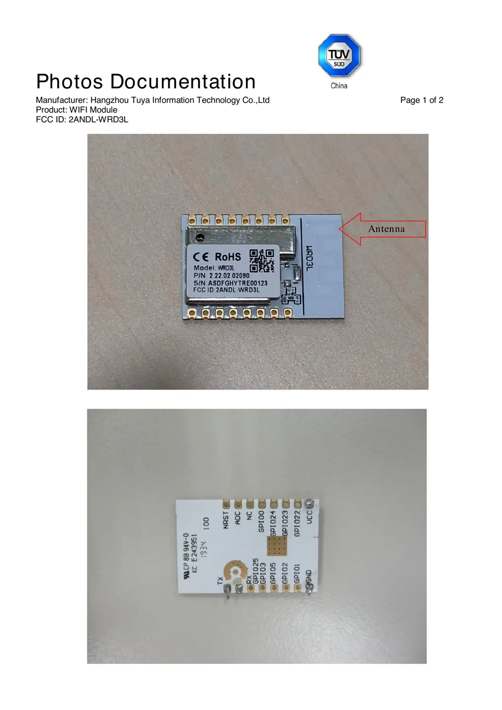 WRD3L Reset & Teardown (FCC ID 2ANDL-WRD3L)