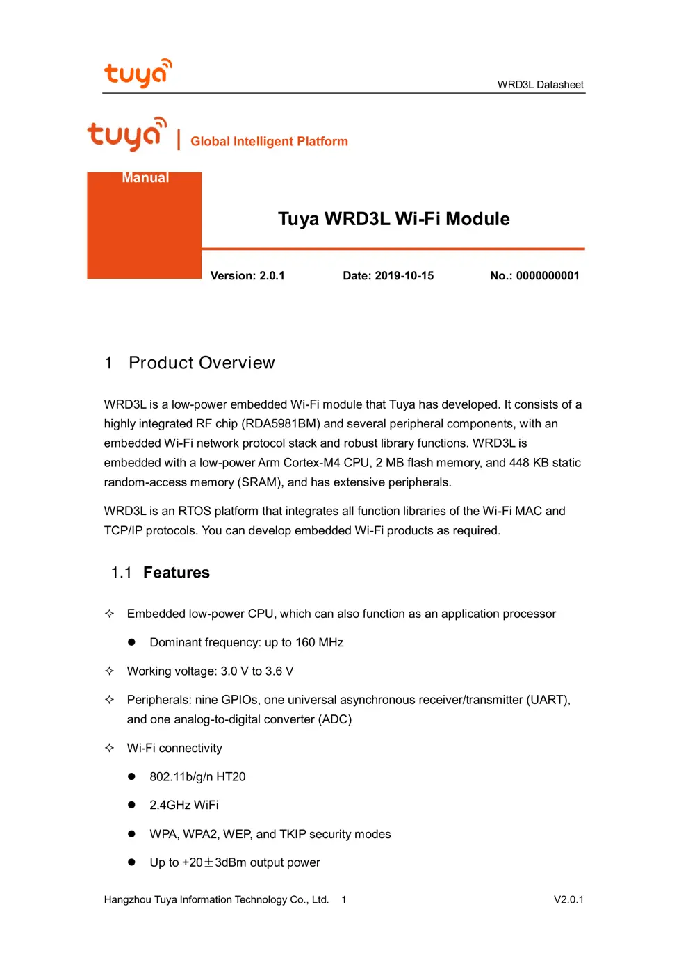 WRD3L Manual